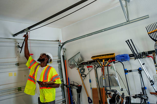 Professional Garage Door Panel Replacement technician working in Holbrook, NY